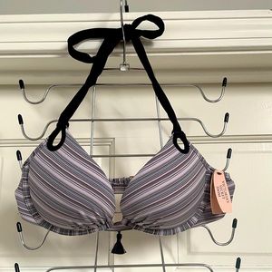 Victorias Secret Push-up Halter Bikini Top 32C NWT